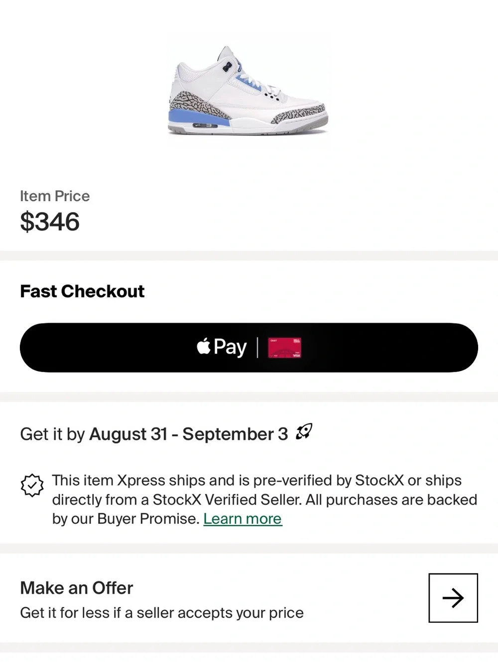 Jordan 3 ‘UNC’